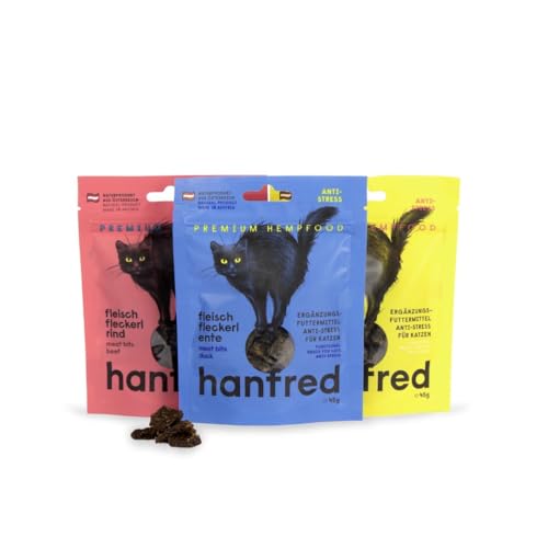 Katzensnack Mix – Hanfred Leckerli zur Stressreduktion, getreidefrei & natürlich, 45g Monoprotein Snack Katzensnack Mix – Hanfred Leckerli zur Stressreduktion, getreidefrei & natürlich, 45g Monoprotein Snack von hanfred