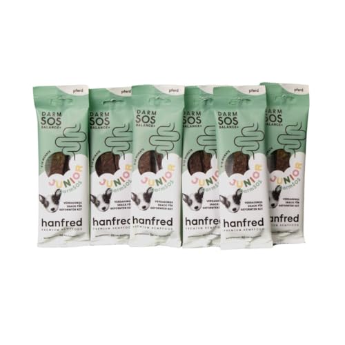 SOS Darmbalance Junior Stangerl für Hunde, mit Pferdefleisch, funktioneller Snack zur Unterstützung der Verdauung bei Jungen Hunden, Monoprotein SOS Darmbalance Junior Stangerl für Hunde, mit Pferdefleisch, funktioneller Snack zur Unterstützung der Verdauung bei Jungen Hunden, Monoprotein von hanfred
