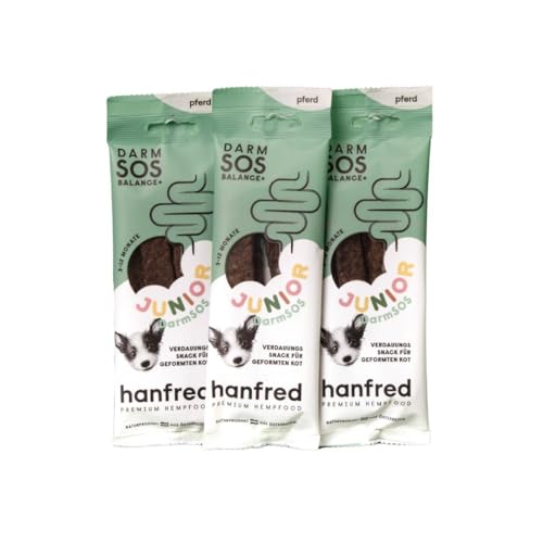 SOS Darmbalance Junior Stangerl für Hunde, mit Pferdefleisch, funktioneller Snack zur Unterstützung der Verdauung bei Jungen Hunden, Monoprotein SOS Darmbalance Junior Stangerl für Hunde, mit Pferdefleisch, funktioneller Snack zur Unterstützung der Verdauung bei Jungen Hunden, Monoprotein von hanfred