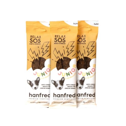 SOS Relax Junior Stangerl für Hunde, mit Huhn, funktioneller Snack zur Unterstützung bei Unruhe & Stress, speziell für Junge Hunde, Monoprotein SOS Relax Junior Stangerl für Hunde, mit Huhn, funktioneller Snack zur Unterstützung bei Unruhe & Stress, speziell für Junge Hunde, Monoprotein von hanfred