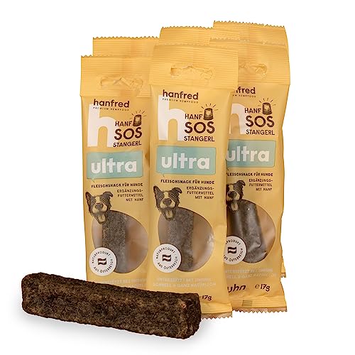 SOS Ultra Huhn, enthalten Hühnerfleisch und Hanfpulver - Snack für Hunde, getreidefrei, bei Unruhe, gegen Stress, unterstützt die Verdauung und Gelenk, 6 x 17g SOS Ultra Huhn, enthalten Hühnerfleisch und Hanfpulver - Snack für Hunde, getreidefrei, bei Unruhe, gegen Stress, unterstützt die Verdauung und Gelenk, 6 x 17g von hanfred