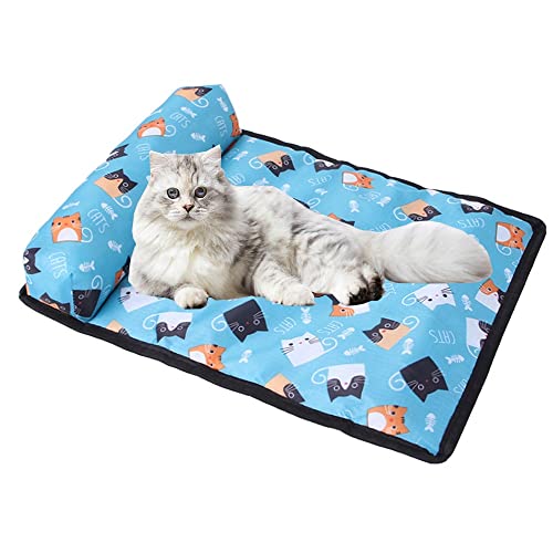 hansum Kühlmatte für Hunde, selbstkühlende Matte für Katzen, Sommer Haustier Kühlmatte für Hunde Katzen (Farbe: Katze, Größe: XL) von hansum