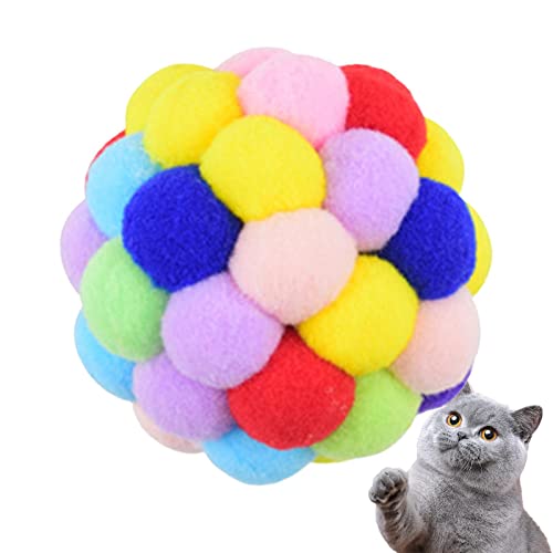 haoshuo Katze Spielzeug Bälle Katzenbälle Katzen-Pompom-Spielzeug, Bälle-Spielzeug Mit Glocke Im Inneren, Interaktives Katzenspielzeug Für Kätzchen, Katzen, Heimtierbedarf, Indoor-Spiel von haoshuo