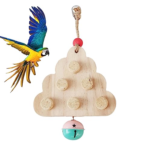 Kakadu-Spielzeug – Holz-Puzzlebrett, Käfigzubehör, Vogel-Kauspielzeug mit Glocke für Liebesvögel, Papageien, Nymphensittiche, Sittiche, Sittiche, Sittiche Haoying von haoying