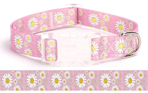 haoyueer Hundehalsband für Mädchen, mit Gänseblümchen-Muster, niedliches Hundehalsband für Welpen, verstellbar, weich, langlebig, Haustierhalsbänder für Katzen, XS, kleine, mittelgroße und große Hunde haoyueer Hundehalsband für Mädchen, mit Gänseblümchen-Muster, niedliches Hundehalsband für Welpen, verstellbar, weich, langlebig, Haustierhalsbänder für Katzen, XS, kleine, mittelgroße und große Hunde von haoyueer