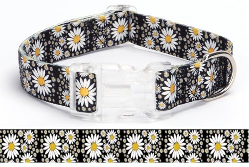 haoyueer Hundehalsband für Mädchen, mit Gänseblümchen-Muster, niedliches Hundehalsband für Welpen, verstellbar, weich, langlebig, Haustierhalsbänder für Katzen, XS, kleine, mittelgroße und große Hunde haoyueer Hundehalsband für Mädchen, mit Gänseblümchen-Muster, niedliches Hundehalsband für Welpen, verstellbar, weich, langlebig, Haustierhalsbänder für Katzen, XS, kleine, mittelgroße und große Hunde von haoyueer