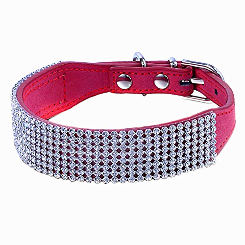 haoyueer Hundehalsband mit Strasssteinen, Wildleder, Strasssteine, für kleine Haustiere, Katzen, Hunde, Welpen, Größe S haoyueer Hundehalsband mit Strasssteinen, Wildleder, Strasssteine, für kleine Haustiere, Katzen, Hunde, Welpen, Größe S von haoyueer