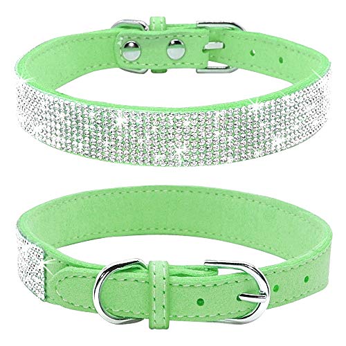 haoyueer Hundehalsband mit Strasssteinen, glitzernd, weiches Wildleder, für Hunde und Katzen haoyueer Hundehalsband mit Strasssteinen, glitzernd, weiches Wildleder, für Hunde und Katzen von haoyueer