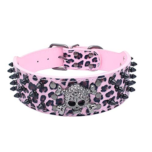 haoyueer Hundehalsband mit scharfem Nieten, 5,1 cm breit, stilvolles Leder-Hundehalsband für mittelgroße und große Hunde, Pitbull, Labrador, Boxer, Rottweiler, Deutscher Schäferhund haoyueer Hundehalsband mit scharfem Nieten, 5,1 cm breit, stilvolles Leder-Hundehalsband für mittelgroße und große Hunde, Pitbull, Labrador, Boxer, Rottweiler, Deutscher Schäferhund von haoyueer