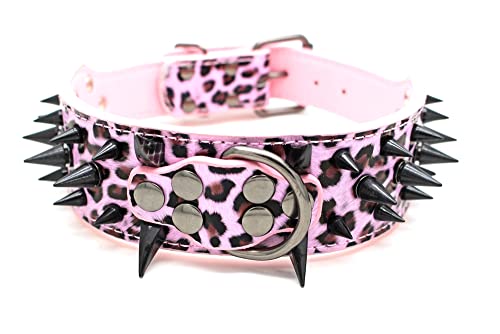 haoyueer Hundehalsband mit spitzen Nieten, 5,1 cm breit, stilvolles Lederhalsband für mittelgroße und große Hunde, Pitbull, Labrador, Boxer Rottweiler, Deutscher Schäferhund haoyueer Hundehalsband mit spitzen Nieten, 5,1 cm breit, stilvolles Lederhalsband für mittelgroße und große Hunde, Pitbull, Labrador, Boxer Rottweiler, Deutscher Schäferhund von haoyueer