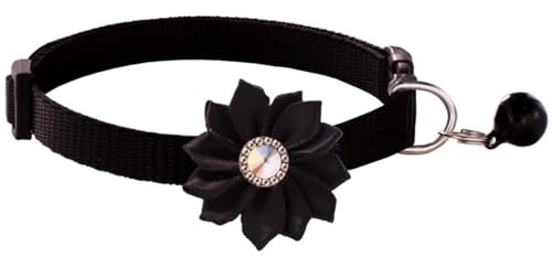haoyueer Katzenhalsband mit Glöckchen, Blumenmuster, für Mädchen, niedlich, ausgefallenes Welpenhalsband mit Glöckchen, für XXS, XS, kleines Kätzchen, Haustier, Hündinnen, Halsumfang 17,8 - 30,5 cm, haoyueer Katzenhalsband mit Glöckchen, Blumenmuster, für Mädchen, niedlich, ausgefallenes Welpenhalsband mit Glöckchen, für XXS, XS, kleines Kätzchen, Haustier, Hündinnen, Halsumfang 17,8 - 30,5 cm, von haoyueer