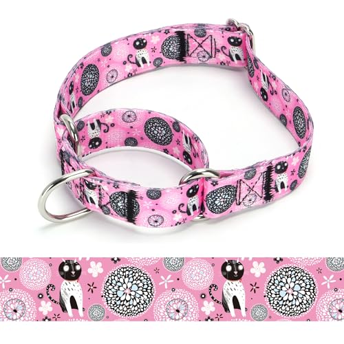 haoyueer Robustes Martingale-Hundehalsband aus Nylon, verstellbar, für Spaziergänge, Training, Jungen und Mädchen (A85NO1, L: 45–53 cm) von haoyueer