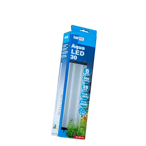 happet AquaLED Aquarium LED Beleuchtung, Aquariumleuchte für Ihre Zierfischaquarien ALS Aquariumlampen und Aufsetzleuchte im Süßwasser ALS Tageslicht und Pflanzenlicht einsetzbar (LB09, 28-38 cm) von happet