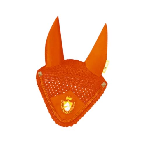 harayaa Pferdeohrmaske Fliegenschutz für Reiter Praktische Ausrüstung, Orange von harayaa