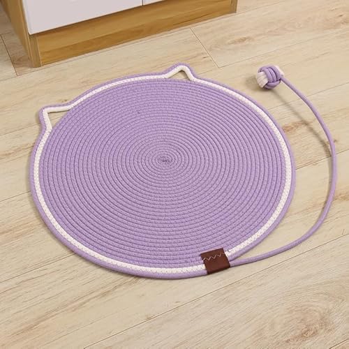 Kratzmatte für Katzen, rund, horizontal, 42 cm, für den Innenbereich, Schutz für den Boden, Violett Kratzmatte für Katzen, rund, horizontal, 42 cm, für den Innenbereich, Schutz für den Boden, Violett von hardinox