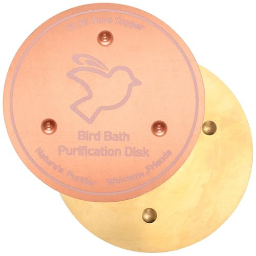 harupink 2pcs Vogelbad Kupferscheibenwetterresistent Universal Birdbat Wasserreinigungsscheibe für Wasserbrunnen im Freien(A) von harupink