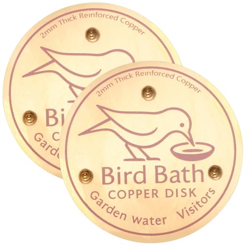 harupink 2pcs Vogelbad Kupferscheibenwetterresistent Universal Birdbat Wasserreinigungsscheibe für Wasserbrunnen im Freien(B) von harupink
