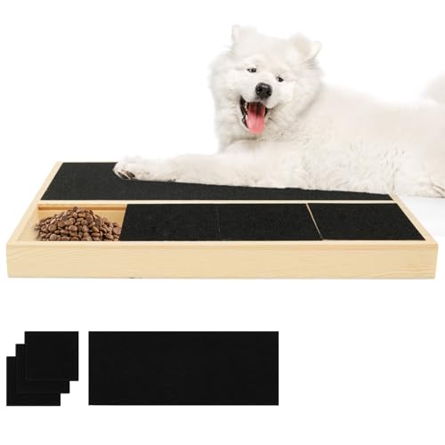 harupink Krallenschleifer für Hunde mit Leckerlibox,rutschfest Kratzbrett Hund mit 4 Ersatzblättern Schleifpapier,Scratch Board Dog,Stressfrei Kratzbrett für Hundekrallen 35×25×3cm harupink Krallenschleifer für Hunde mit Leckerlibox,rutschfest Kratzbrett Hund mit 4 Ersatzblättern Schleifpapier,Scratch Board Dog,Stressfrei Kratzbrett für Hundekrallen 35×25×3cm von harupink