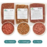 haustierkost.de Fertigbarf Probierpaket Frostfutter 16 x 500 g von haustierkost.de