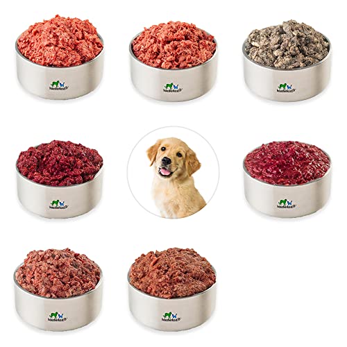 haustierkost.de gefrorenes Barf Hundefutter im Paket für Welpen (15 kg) vom Barf-Onlineshop Testsieger von haustierkost.de