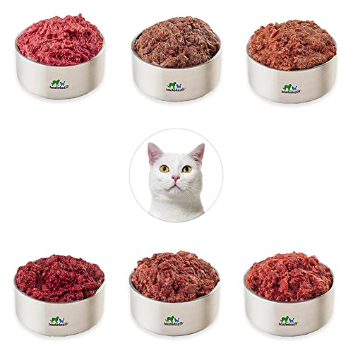 haustierkost.de gefrorenes Barf Katzenfutter im Allergie Paket (15 kg) vom Barf-Onlineshop Testsieger von haustierkost.de