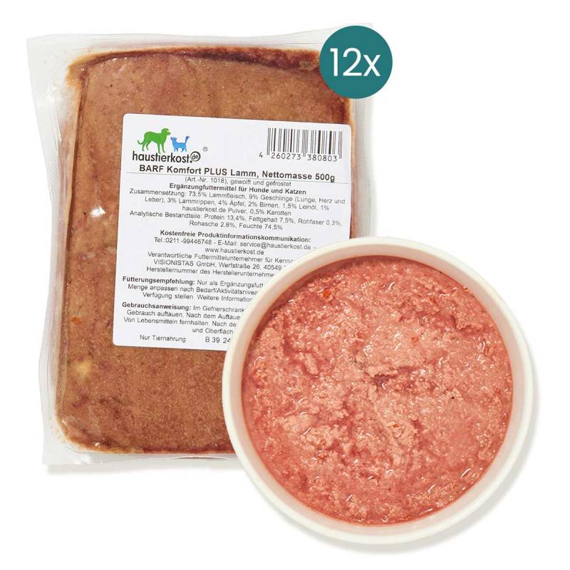 Haustierkost BARF Komfort PLUS Lamm 12x500 g von haustierkost