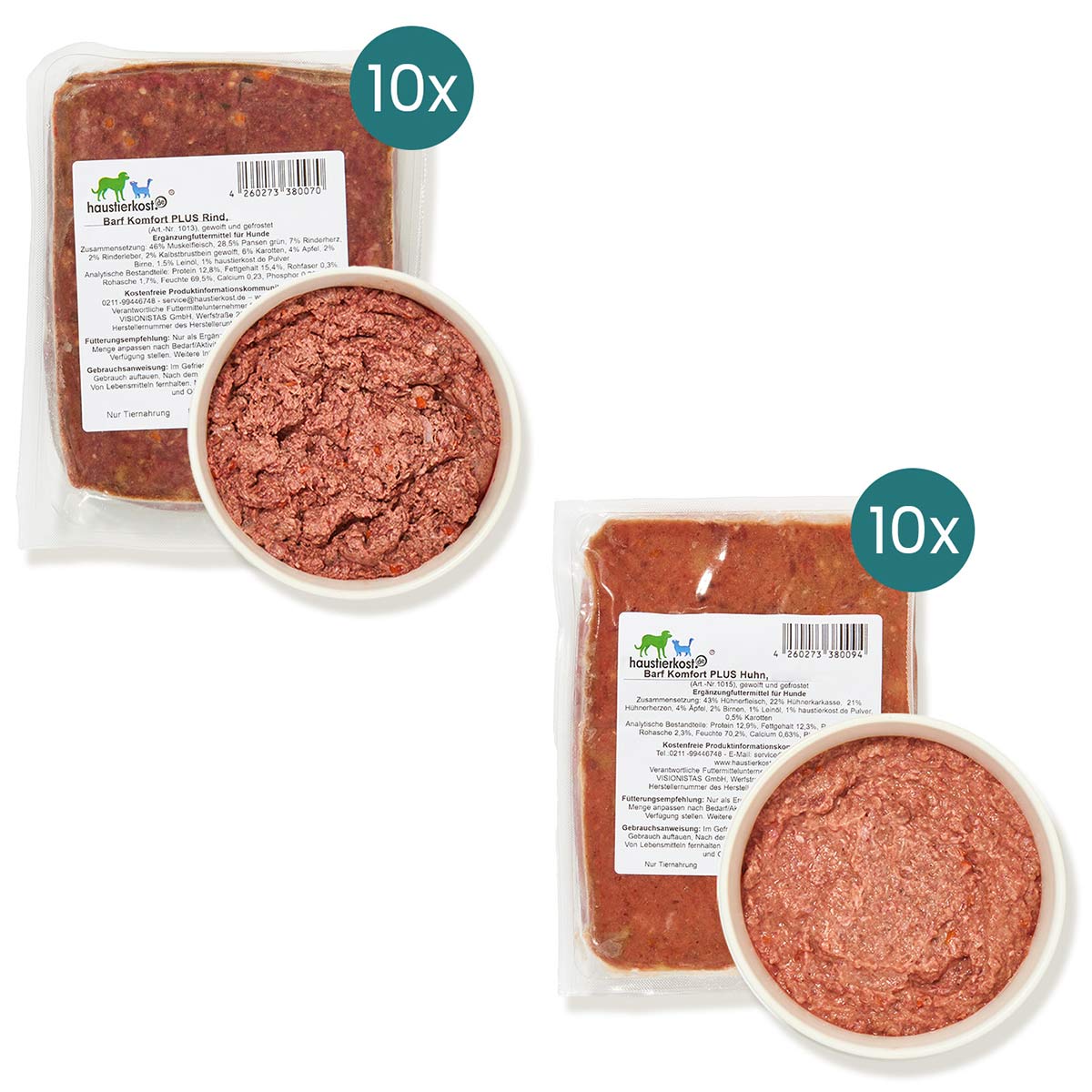 Haustierkost BARF Komfort PLUS Menü 20x1 kg von haustierkost