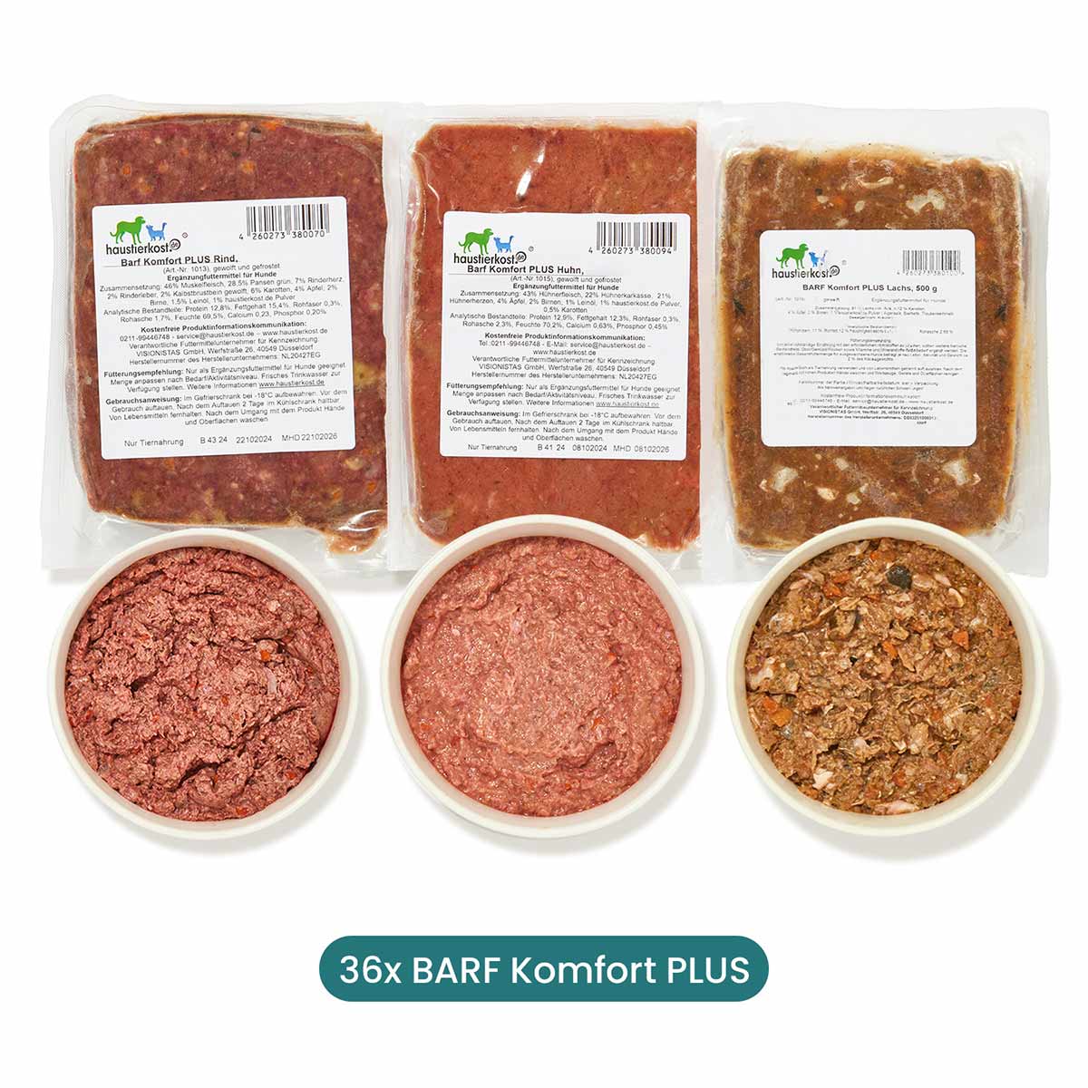 Haustierkost BARF Komfort PLUS Menü 36x500 g Haustierkost BARF Komfort PLUS Menü 36x500 g von haustierkost