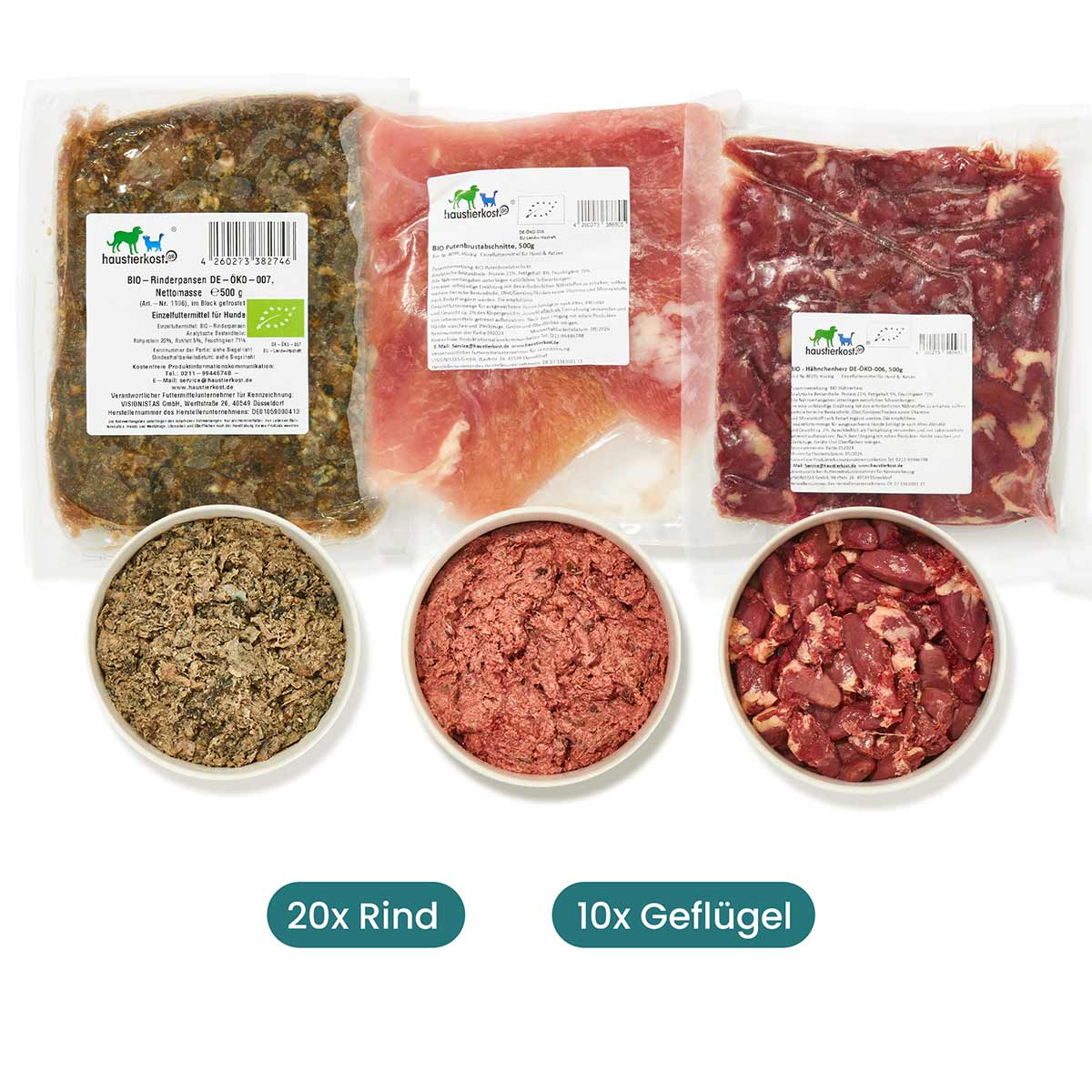 Haustierkost Paket Hund BIO 15 kg von haustierkost