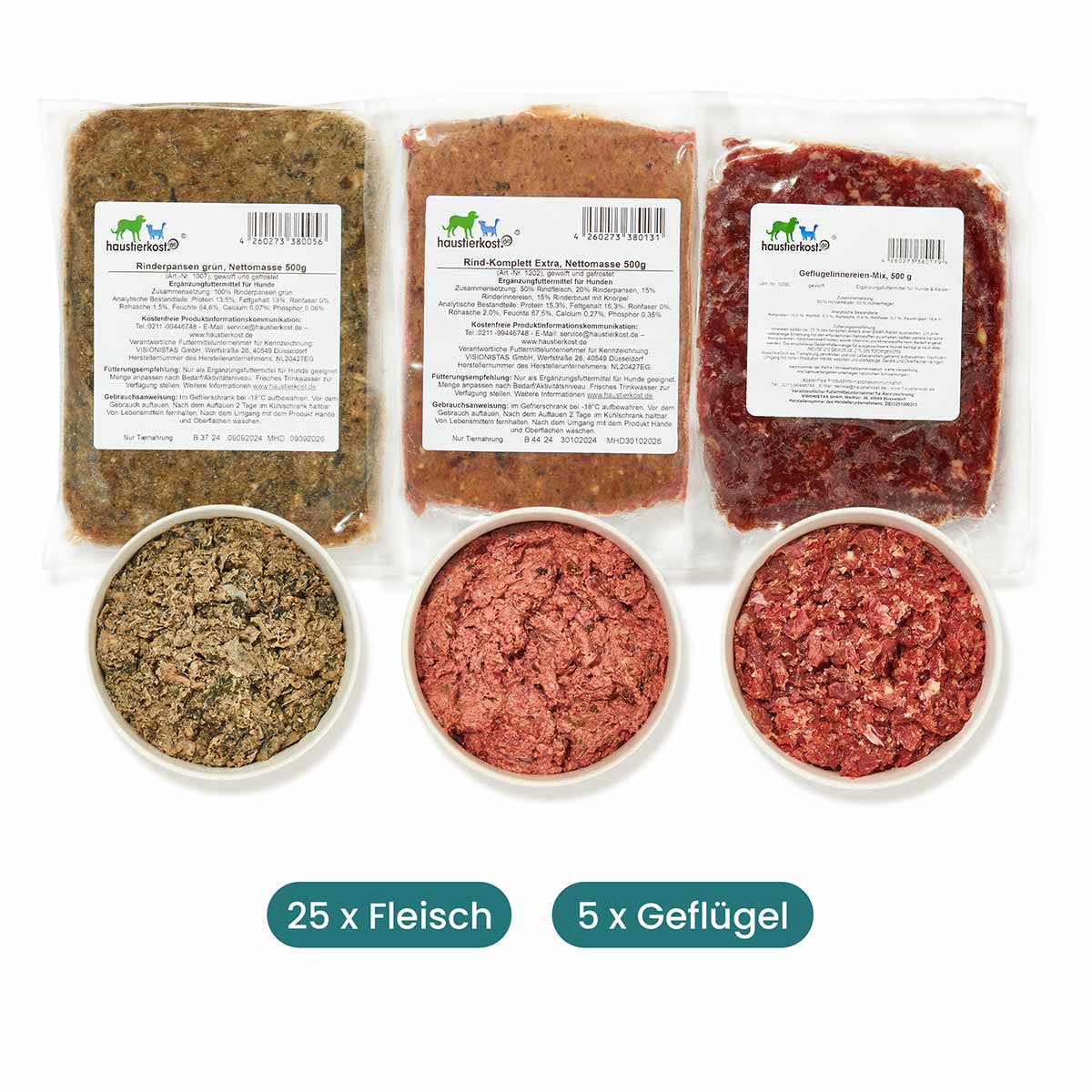 Haustierkost Paket Hund Welpe 15 kg Haustierkost Paket Hund Welpe 15 kg von haustierkost