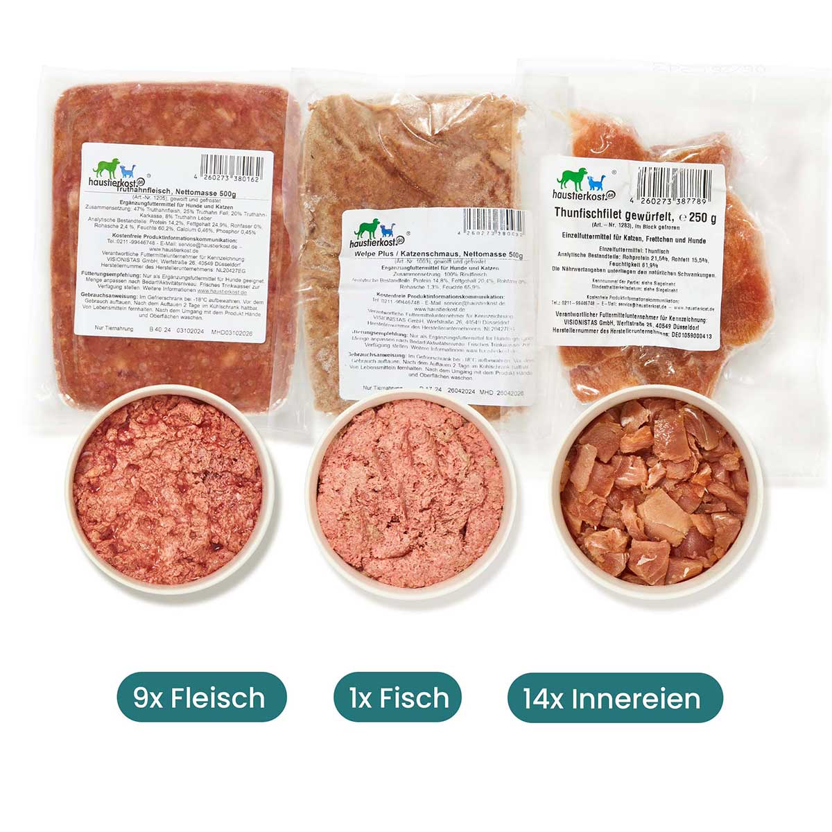 Haustierkost Paket Katze Kitten 9 kg Haustierkost Paket Katze Kitten 9 kg von haustierkost