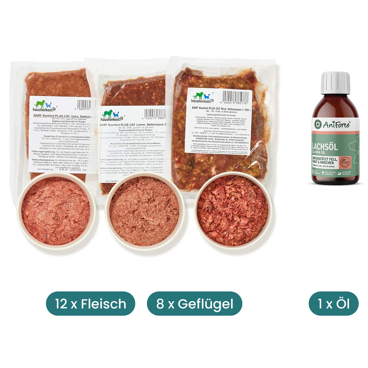 Haustierkost Probierpaket Katze 5 kg Haustierkost Probierpaket Katze 5 kg von haustierkost