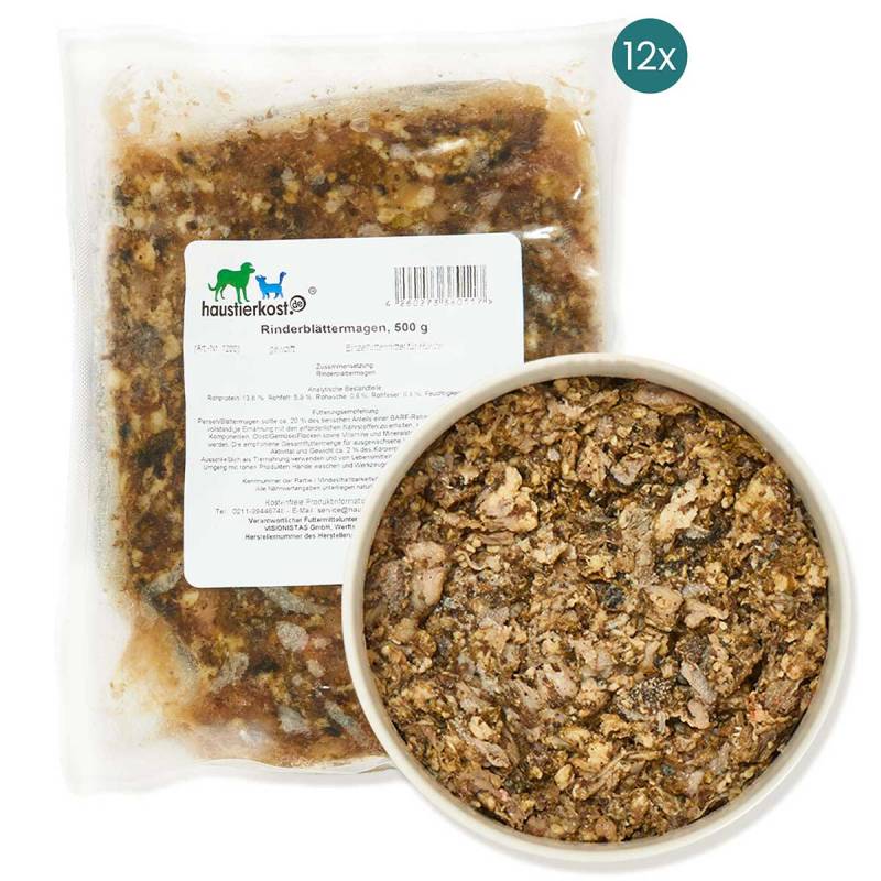 Haustierkost Rinderblättermagen 12x500 g von haustierkost