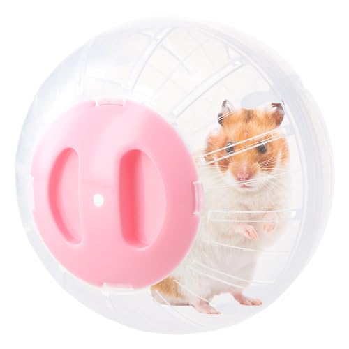 Hamsterball, Gymnastikball Hamster 14,5cm, Hamster Run Ball, Hamsterrad Übungsball Kunststoff, Hamsterkugel für Zwerghamster, Meerschweinchen, Rennmaus, Pet Jogging Spielen (Rosa) von heavenlife