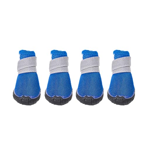 Hundeschuhe, atmungsaktiv, Netzstoff, Hundeschuhe für heiße Gehwege, Pfotenschutz, Größe S, Blau, 11 Stück von helioflicker