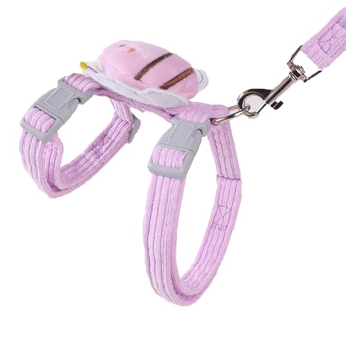 Katzengeschirr und Leine, ausbruchsicher, für draußen, Spaziergänge, Reisen, Kätzchengeschirr, Violett von helioflicker