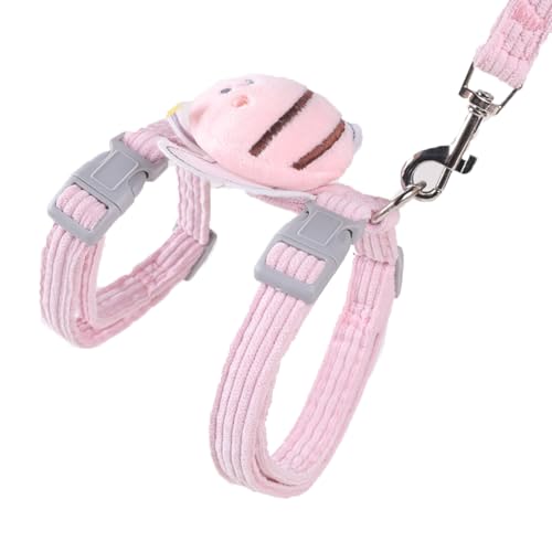 Helioflicker Katzengeschirr und Leine, ausbruchsicher, H-Form, Rosa, Größe S bis M (1,5 kg – 7,5 kg), verspielter Stil von helioflicker