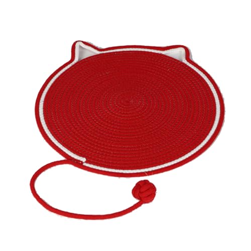 Kratzmatte für Katzen, natürliches Baumwollseil, Kratzmatte für Indoor-Katzen, zum Schleifen von Krallen, Nägeln, 50,8 x 50,8 cm, Rot Kratzmatte für Katzen, natürliches Baumwollseil, Kratzmatte für Indoor-Katzen, zum Schleifen von Krallen, Nägeln, 50,8 x 50,8 cm, Rot von helioflicker
