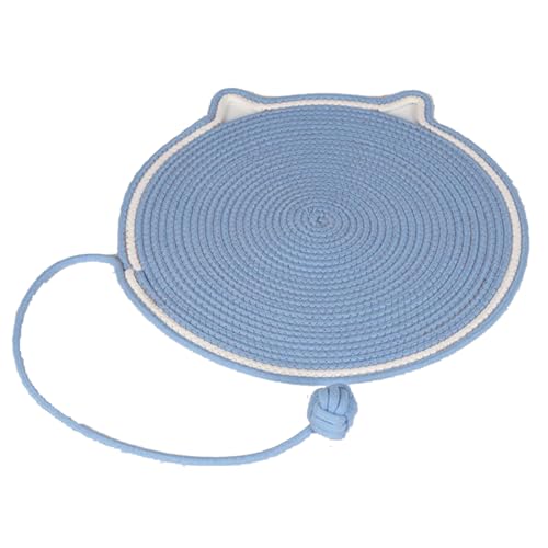 Kratzmatte für Katzen, natürliches Baumwollseil, Kratzmatte für Indoor-Katzen, zum Schleifen von Krallen, Nägeln, 61 x 61 cm, Blau Kratzmatte für Katzen, natürliches Baumwollseil, Kratzmatte für Indoor-Katzen, zum Schleifen von Krallen, Nägeln, 61 x 61 cm, Blau von helioflicker