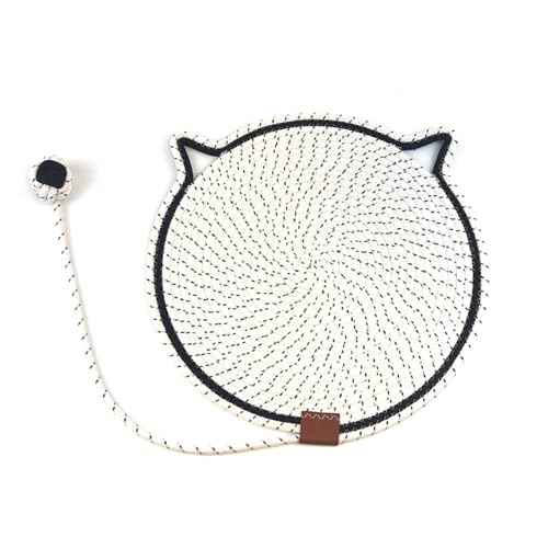 Kratzmatte für Katzen, natürliches Baumwollseil, Kratzmatte für Innenkatzen, Krallen, Nägel – Weiß Kratzmatte für Katzen, natürliches Baumwollseil, Kratzmatte für Innenkatzen, Krallen, Nägel – Weiß von helioflicker