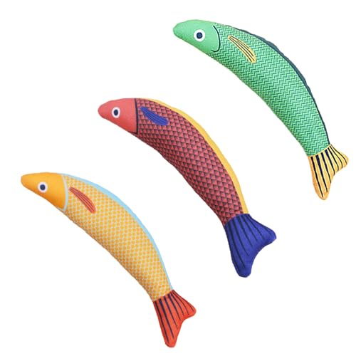 helioflicker Katzenspielzeug, Saury Fisch, integrierte Katzenminze, interaktives Geräuschspielzeug, weich und langlebig, Katzenkauspielzeug für alle Rassen, 3 Stück helioflicker Katzenspielzeug, Saury Fisch, integrierte Katzenminze, interaktives Geräuschspielzeug, weich und langlebig, Katzenkauspielzeug für alle Rassen, 3 Stück von helioflicker