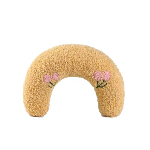 helioflicker Kissen für Katzen, ultraweich, flauschig, beruhigendes Spielzeug, halber Donut-Kuscheltier, U-förmiges Katzenkissen, fördert den Schlaf, Nackenkissen, Gelb helioflicker Kissen für Katzen, ultraweich, flauschig, beruhigendes Spielzeug, halber Donut-Kuscheltier, U-förmiges Katzenkissen, fördert den Schlaf, Nackenkissen, Gelb von helioflicker