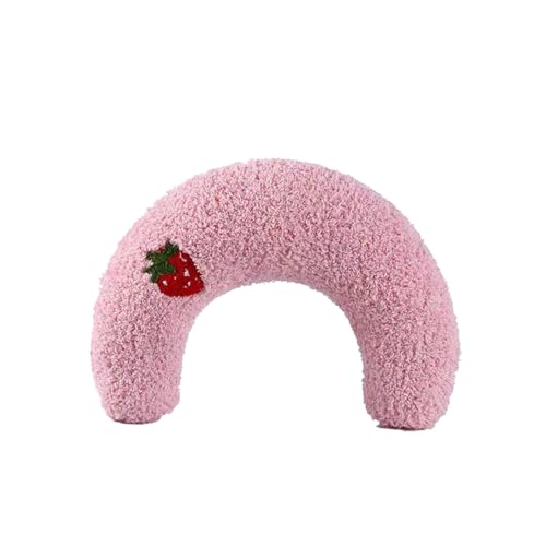 helioflicker Kissen für Katzen, ultraweich, flauschig, beruhigendes Spielzeug, halber Donut-Kuscheltier, U-förmiges Katzenkissen, fördert den Schlaf, Nackenkissen, Rosa helioflicker Kissen für Katzen, ultraweich, flauschig, beruhigendes Spielzeug, halber Donut-Kuscheltier, U-förmiges Katzenkissen, fördert den Schlaf, Nackenkissen, Rosa von helioflicker