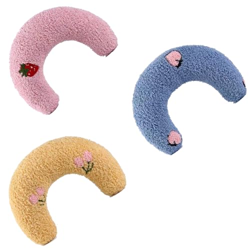 helioflicker Kissen für Katzen, ultraweich, flauschig, beruhigendes Spielzeug, halber Donut-Kuscheltier, U-förmiges Katzenkissen, fördert den Schlaf, Nackenkissen, mehrfarbig, 3 Stück helioflicker Kissen für Katzen, ultraweich, flauschig, beruhigendes Spielzeug, halber Donut-Kuscheltier, U-förmiges Katzenkissen, fördert den Schlaf, Nackenkissen, mehrfarbig, 3 Stück von helioflicker