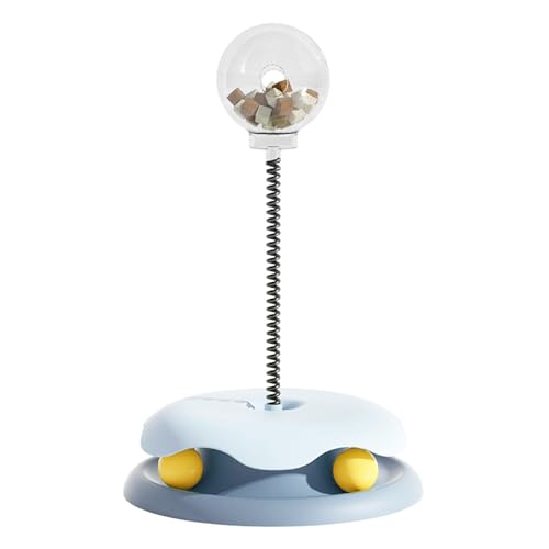 helioflicker Leckball Spielzeug Katze Leckerli Spender Leckfutter Ball Katze Track Spielzeug Futterspender Frühling Kunststoff Blau helioflicker Leckball Spielzeug Katze Leckerli Spender Leckfutter Ball Katze Track Spielzeug Futterspender Frühling Kunststoff Blau von helioflicker