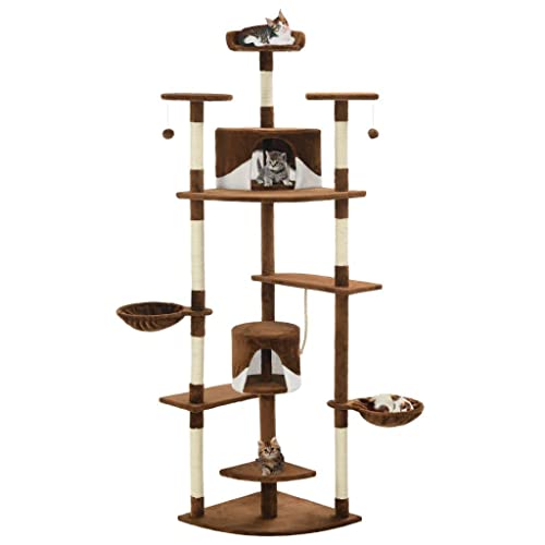 3702114 Kratzbaum für Katzen, Plüschtiere, Sisal, 203 cm, Braun und Weiß 3702114 Kratzbaum für Katzen, Plüschtiere, Sisal, 203 cm, Braun und Weiß von helloshop26