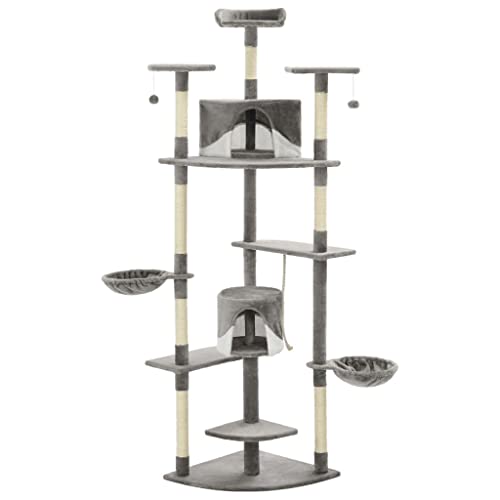 3702202 Kratzbaum für Katzen, Plüschtiere, Sisal, 203 cm, Grau und Weiß 3702202 Kratzbaum für Katzen, Plüschtiere, Sisal, 203 cm, Grau und Weiß von helloshop26