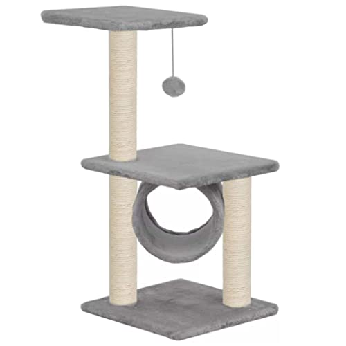 3702276 Kratzbaum für Katzen, Plüschtiere, Sisal, 65 cm, Grau 3702276 Kratzbaum für Katzen, Plüschtiere, Sisal, 65 cm, Grau von helloshop26