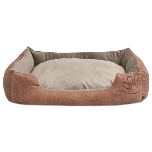 helloshop26 Hundebett mit Kissen, Kunstleder, XL, 90 x 70 cm, Korb 02_0001560 helloshop26 Hundebett mit Kissen, Kunstleder, XL, 90 x 70 cm, Korb 02_0001560 von helloshop26