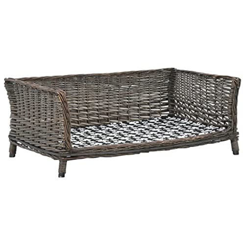 helloshop26 Hundebett mit Kissen, grau, 90 x 54 x 35 cm, Weide, natur, 02_0001629 helloshop26 Hundebett mit Kissen, grau, 90 x 54 x 35 cm, Weide, natur, 02_0001629 von helloshop26